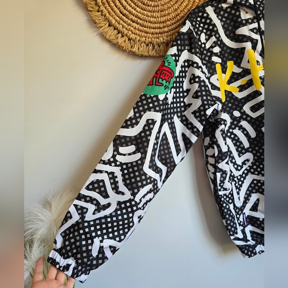 Members Only x K. Haring, New, Full Zip Windbreaker Jacket, Men's Size Small - Picture 5 of 11